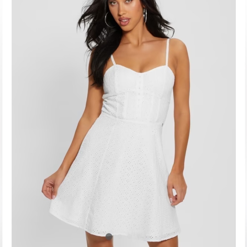 White mini dress